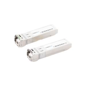 transceptores Ópticos bidireccionales sfp+ (mini gbic) / monomodo 1490 & 1550 nm / 10 gbps / 10gbase bx / conector lc/upc simplex / ddm / hasta 120 km / 2 piezas