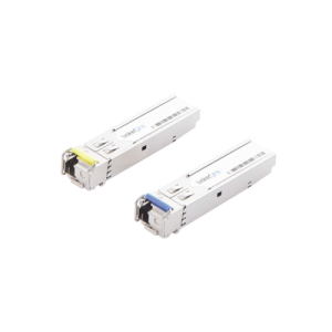 transceptores Ópticos bidireccionales sfp (mini gbic) / monomodo 1550 & 1550 nm / 1.25 gbps / 1000base bx / conector lc/upc simplex / ddm / hasta 140 km / 2 piezas