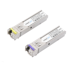 transceptores Ópticos bidireccionales sfp (mini gbic) / monomodo 1490 & 1550 nm / 1.25 gbps / 1000base bx / conector lc/upc simplex / ddm / hasta 60 km / 2 piezas