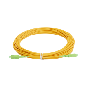 jumper de fibra Óptica monomodo sc/apc sc/apc simplex, color amarillo, 15 metros