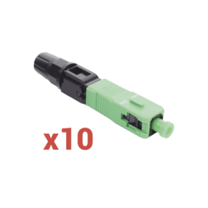 conector mecánico de instalación en campo, monomodo fc/apc, pre pulido, re terminable (paquete con 10 conectores)