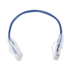 cable de parcheo slim utp cat6 20 cm azul diámetro reducido (28 awg)