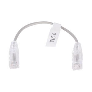 cable de parcheo slim utp cat6 20 cm gris diámetro reducido (28 awg)