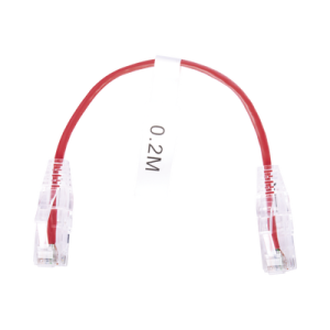 cable de parcheo slim utp cat6 20 cm rojo diámetro reducido (28 awg)