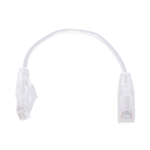 cable de parcheo slim utp cat6 20 cm blanco diámetro reducido (28 awg)
