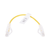 cable de parcheo slim utp cat6 20 cm amarillo diámetro reducido (28 awg)