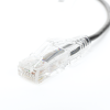 cable de parcheo slim utp cat6 30 cm negro diámetro reducido (28 awg)