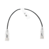 cable de parcheo slim utp cat6 30 cm negro diámetro reducido (28 awg)