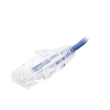 cable de parcheo slim utp cat6 30 cm azul diámetro reducido (28 awg)