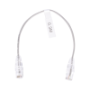 cable de parcheo slim utp cat6 30 cm gris diámetro reducido (28 awg)