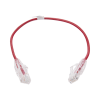 cable de parcheo slim utp cat6 30 cm rojo diámetro reducido (28 awg)