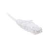 cable de parcheo slim utp cat6 30 cm blanco, diámetro reducido (28 awg)