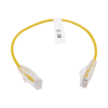 cable de parcheo slim utp cat6 30 cm amarillo diámetro reducido (28 awg)