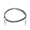 cable de parcheo slim utp cat6 1 metro, negro, diámetro reducido (28 awg)