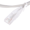 cable de parcheo slim utp cat6 1 metro, gris, diámetro reducido (28 awg)