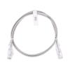 cable de parcheo slim utp cat6 1 metro, gris, diámetro reducido (28 awg)
