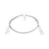 cable de parcheo slim utp cat6 1 metro, gris, diámetro reducido (28 awg)