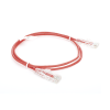 cable de parcheo slim utp cat6 1 metro, rojo, diámetro reducido (28 awg)