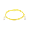 cable de parcheo slim utp cat6 1 metro, amarillo, diámetro reducido (28 awg)