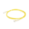 cable de parcheo slim utp cat6 1 metro, amarillo, diámetro reducido (28 awg)