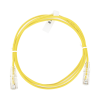 cable de parcheo slim utp cat6 1 metro, amarillo, diámetro reducido (28 awg)