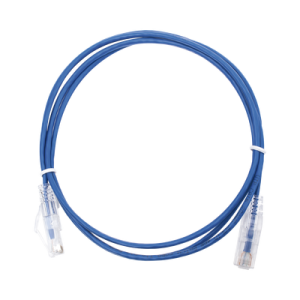 cable de parcheo slim utp cat6 1.5 m azul diámetro reducido (28 awg)