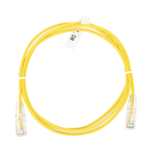 cable de parcheo slim utp cat6 1.5 m amarillo diámetro reducido (28 awg)