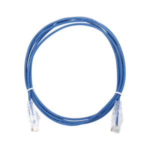 cable de parcheo slim utp cat6 2 m azul diámetro reducido (28 awg)