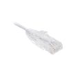 cable de parcheo slim utp cat6 2 m blanco diámetro reducido (28 awg)