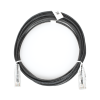 cable de parcheo slim utp cat6 3 m negro diámetro reducido (28 awg)