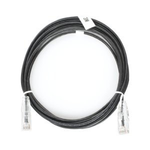 cable de parcheo slim utp cat6 3 m negro diámetro reducido (28 awg)