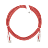 cable de parcheo slim utp cat6 3 m rojo diámetro reducido (28 awg)