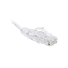 cable de parcheo slim utp cat6 3 m blanco diámetro reducido (28 awg)