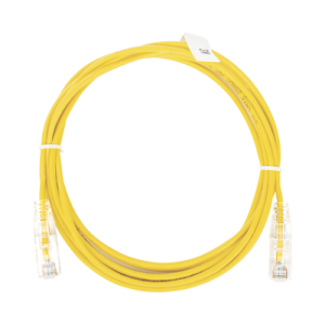 cable de parcheo slim utp cat6 3 m amarillo diámetro reducido (28 awg)