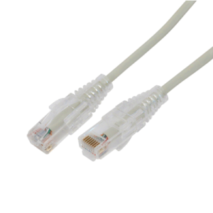 cable de parcheo slim utp cat6a 10 m gris, diámetro reducido (28 awg)