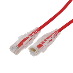 cable de parcheo slim utp cat6a 10 m rojo diámetro reducido (28 awg)