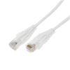 cable de parcheo slim utp cat6a 10 m blanco, diámetro reducido (28 awg)