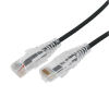 cable de parcheo slim utp cat6a 3 m negro, diámetro reducido (28 awg)