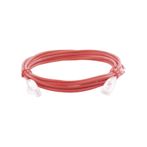 cable de parcheo slim utp cat6a 3 m rojo, diámetro reducido (28 awg)