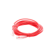cable de parcheo slim utp cat6a 5 m rojo, diámetro reducido (28 awg