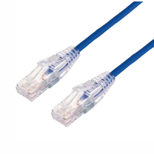 cable de parcheo slim utp cat6a 7 m azul, diámetro reducido (28 awg)