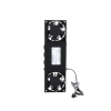 kit de 2 ventiladores (12 x 12 cm) con 3 tomas de corriente 110 vca/50 hz con clavija