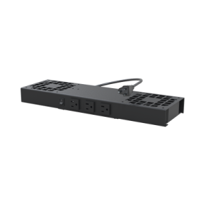 kit de 2 ventiladores (12 x 12 cm) con 3 tomas de corriente 110 vca/50 hz con clavija
