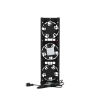 kit de 3 ventiladores 110 vca (12 x 12 cm) con clavija para gabinete de piso