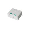 caja de pared con 2 puertos keystone, no incluye jacks