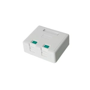 caja de pared con 2 puertos keystone, no incluye jacks