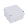 caja de conexiones impermeable ip65, 7 entradas, dimensiones 100 x 100 x 70 mm, para instalaciones industriales, comerciales y residenciales, incluye tornillería para su instalación