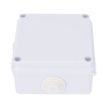 caja de conexiones impermeable ip65, 7 entradas, dimensiones 100 x 100 x 70 mm, para instalaciones industriales, comerciales y residenciales, incluye tornillería para su instalación