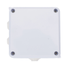 caja de conexiones impermeable ip65, 7 entradas, dimensiones 100 x 100 x 70 mm, para instalaciones industriales, comerciales y residenciales, incluye tornillería para su instalación