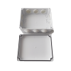 caja de conexiones impermeable ip65, 10 entradas, dimensiones 200 x 155 x 80 mm, para instalaciones industriales, comerciales y residenciales, incluye tornillería para su instalación